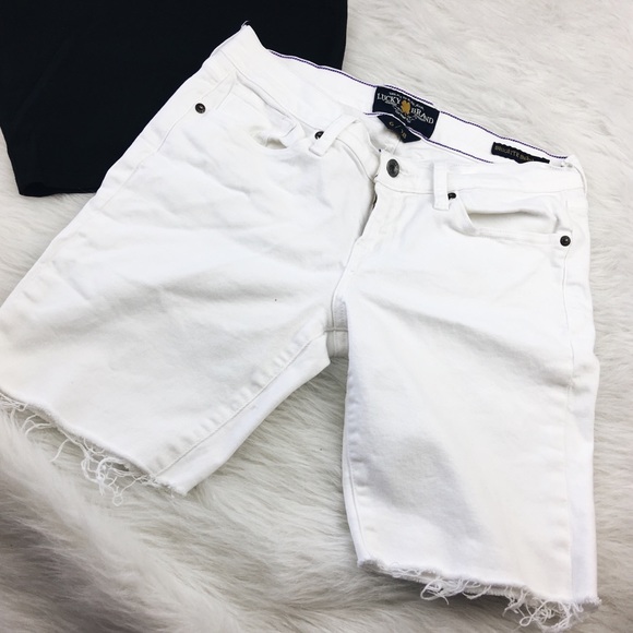 Lucky Brand Pants - Lucky Brand white distressed bermuda jean shorts